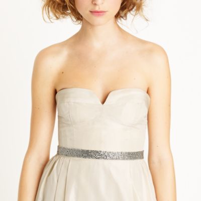 Collection rhinestone ribbon sash