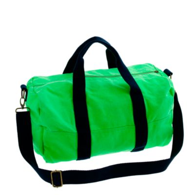 Neon canvas overnight bag