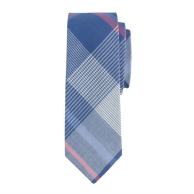 Boys' tie in faded twilight plaid