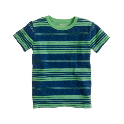 Boys' tee in sea glass stripe