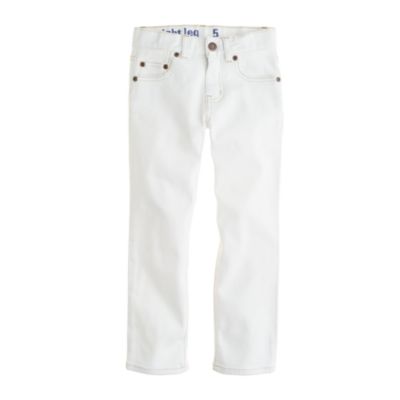 Boys' straight jean in white