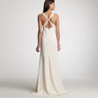 Avery gown in silk tricotine