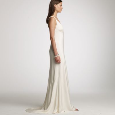 Avery gown in silk tricotine