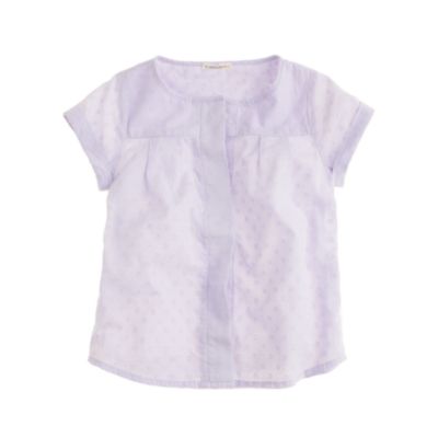 Girls' swiss dot top