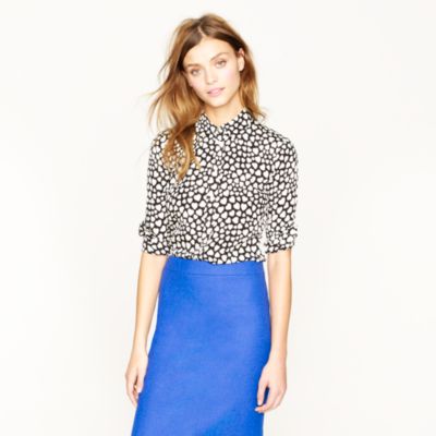 Silk boy shirt in heart throb