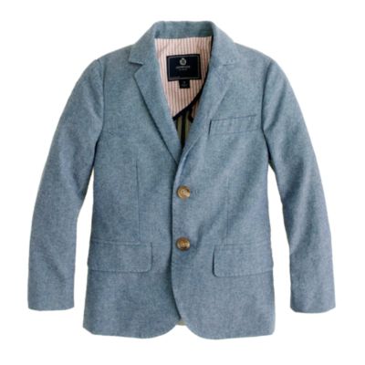 Boys' Ludlow suit jacket in chambray