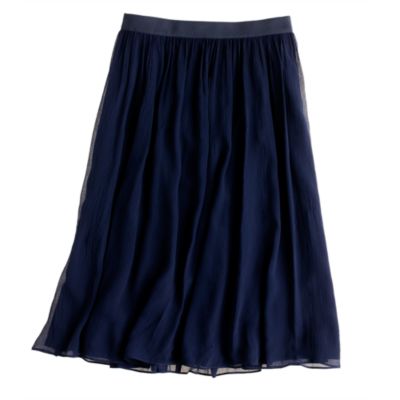 Crinkle chiffon skirt