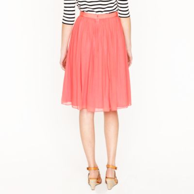 Crinkle chiffon skirt