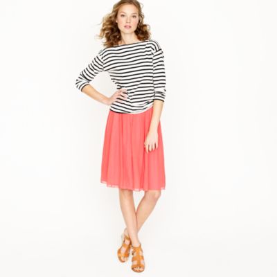Crinkle chiffon skirt