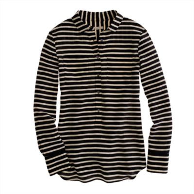 Polly popover in stripe crepe de chine