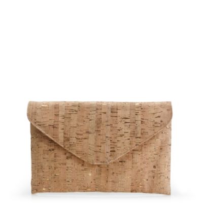 Invitation clutch in cork