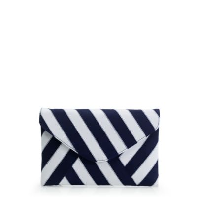Invitation clutch in ribbon stripe