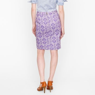 No. 2 pencil skirt in medallion paisley