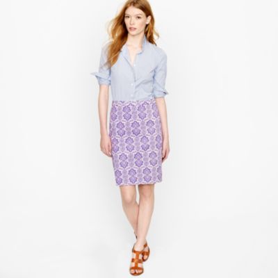 No. 2 pencil skirt in medallion paisley