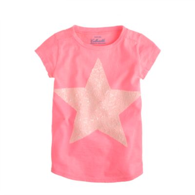 Girls' tee with giant sequin star