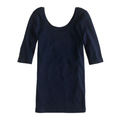 Perfect-fit ballet button tee