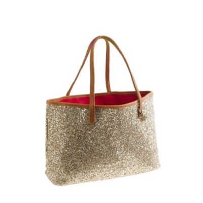 Girls' glitter tote bag