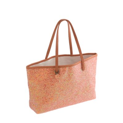 Girls' glitter tote bag