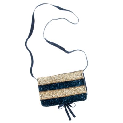 Girls' sparkle-stripe day purse