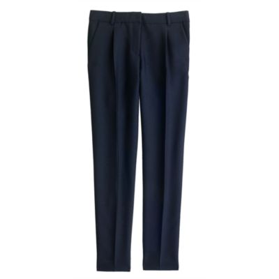 Collection pleated wool-silk pant