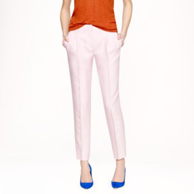 Collection pleated wool-silk pant
