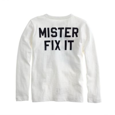 Boys' long-sleeve skull tee