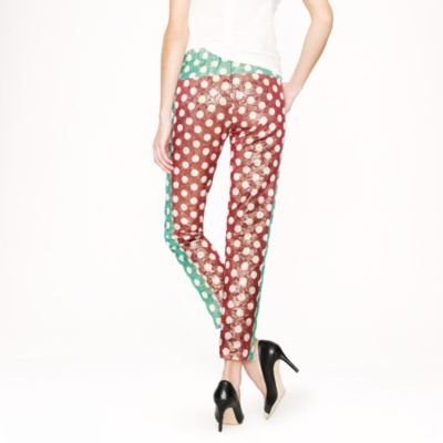 Collection gold leaf dotted jacquard pant