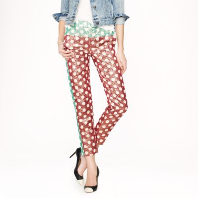 Collection gold leaf dotted jacquard pant