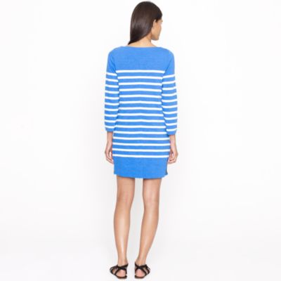 Maritime dress in skinny stripe