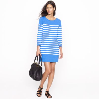 Maritime dress in skinny stripe