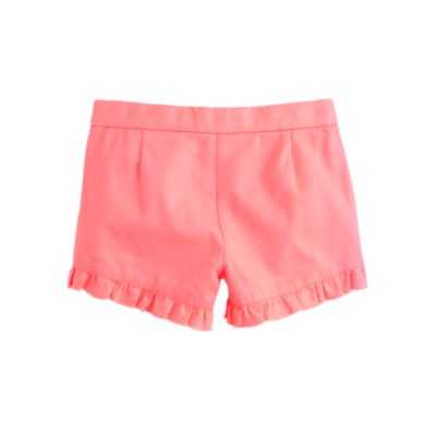 Girls' chino ruffle short