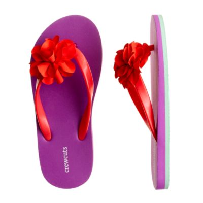 Girls' flower flip-flops