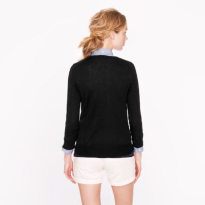 Featherweight cotton V-neck cardigan