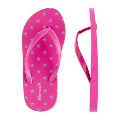 Girls' star-print flip-flops