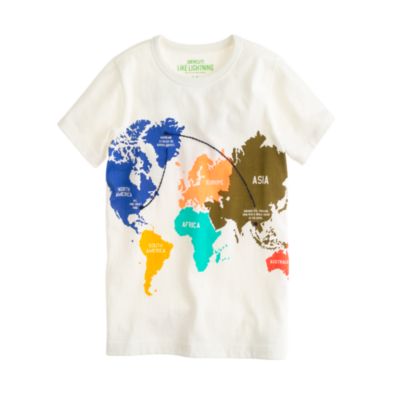 Boys' world map tee