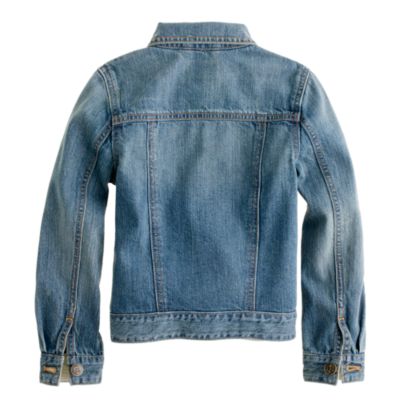 Girls' washed denim jacket