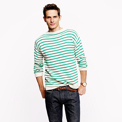Wallace & Barnes mockneck stripe sweater