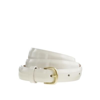 Patent leather skinny belt
