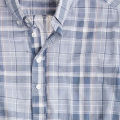 Indian cotton popover in violet plaid