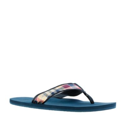 Indian cotton summer plaid flip-flops