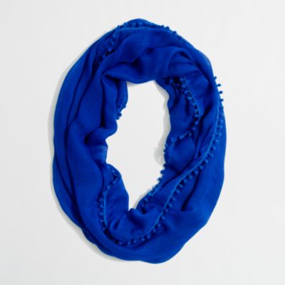 Factory infinity scarf with bubble trim