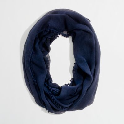 Factory infinity scarf with bubble trim