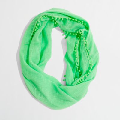 Factory infinity scarf with bubble trim