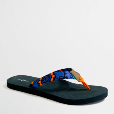 Factory printed cotton flip-flops