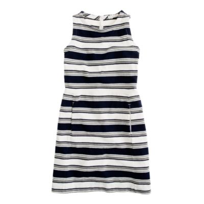 Girls' pocket dress in sidewalk stripe