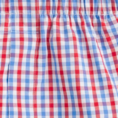 Tattersall boxers in dark poppy