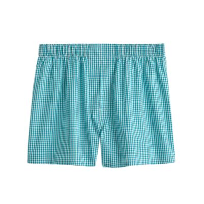 Gingham Boxers in turquoise