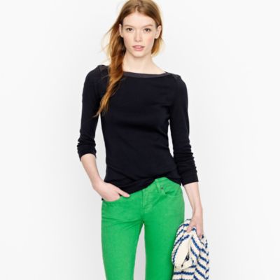 Perfect-fit tape boatneck tee