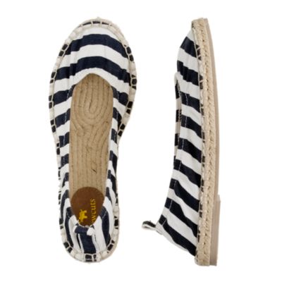 Girls' stripe espadrille ballet flats
