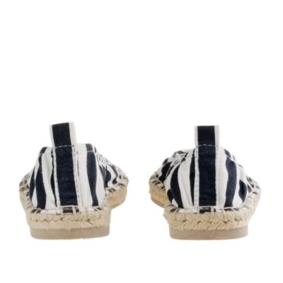 Girls' stripe espadrille ballet flats
